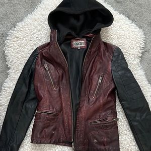 Leather motto jacket